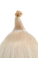 Cheveux 100 % Humains Épais de la Racine aux Pointes – Extensions Micro kératine d' 1 Gramme – Blond Polaire  | 65 cm
