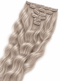 Clips Hair Extensions 65 cm Silver Ash Blonde (Silver)