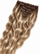 Clips Hair Extensions 65 cm Chestnut Honey Balayage (T2/A6/18)