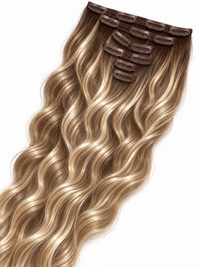 Clips Hair Extensions 65 cm Chestnut Honey Balayage (T2/A6/18)